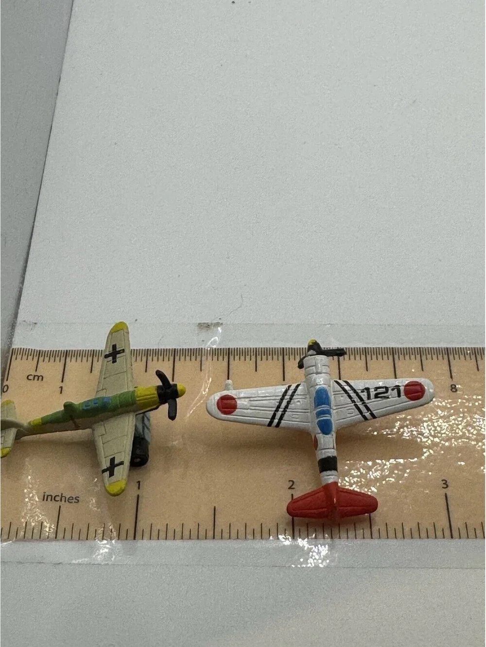 2 1987 Galoob Micro Machine Flighter Jets - Japanese A6M & Messerschmitt Bf-109